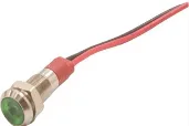 06L-P1 Metal Signal Lamp with 6mm 12-24V Cable - Green