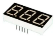 14mm 3-Way Common Anode Black Surface Display - Red  0.56 inches