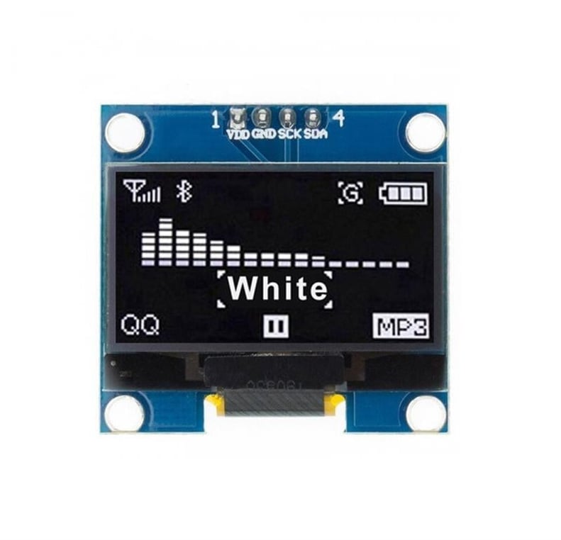 1.3 İnç OLED Modül Beyaz (4 Pin)