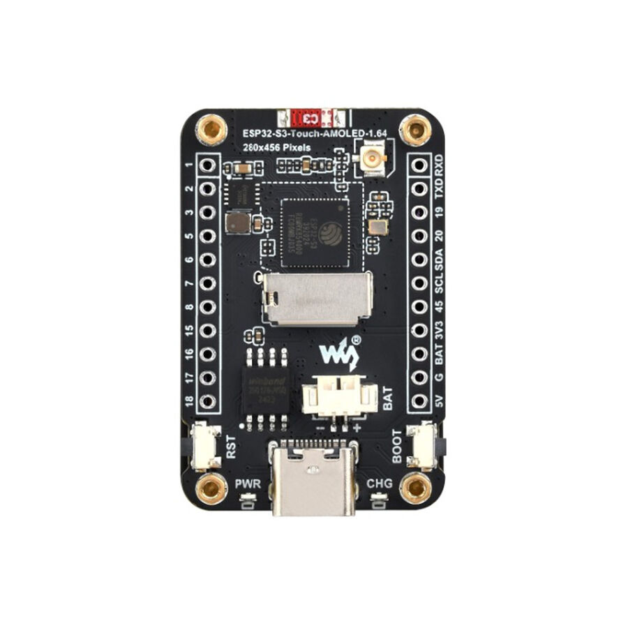 ESP32-S3 1.64"AMOLED Dokunmatik Ekranlı Wi-Fi - Bluetooth Geliştirme Board