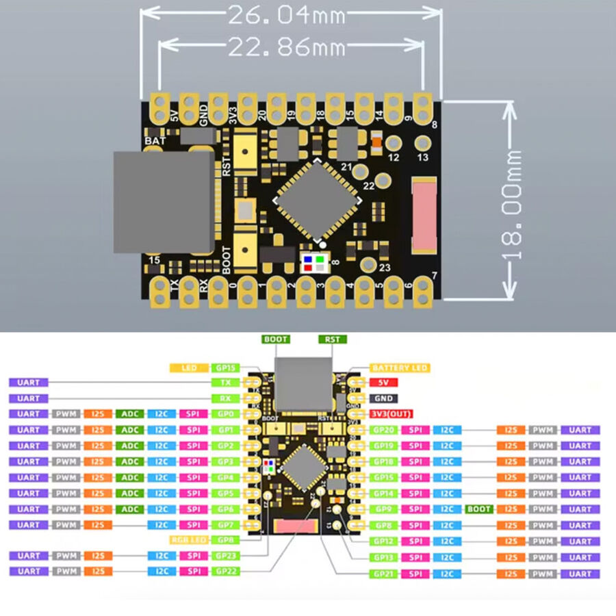 ESP32-C6 Mini WiFi Bluetooth Board