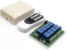 12V 433MHz 8 Kanallı Kablosuz Kumandalı RF Alıcılı Röle with battery
