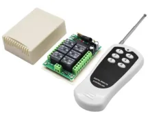 12V 433MHz 6 Kanallı Kablosuz Kumandalı RF Alıcılı Röle with battery