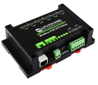 8 Kanallı Ethernet Röle Modülü, Modbus RTU/Modbus - TCP Protokolü - PoE Port İletişimi