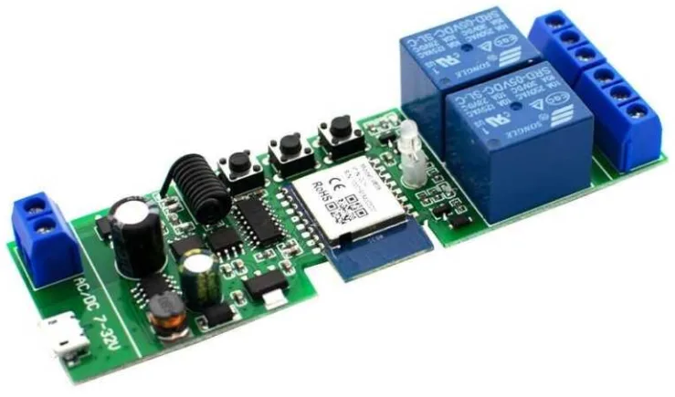 DC 7-32V WiFi 2 Kanal Röle Modülü - APP Kontrollü