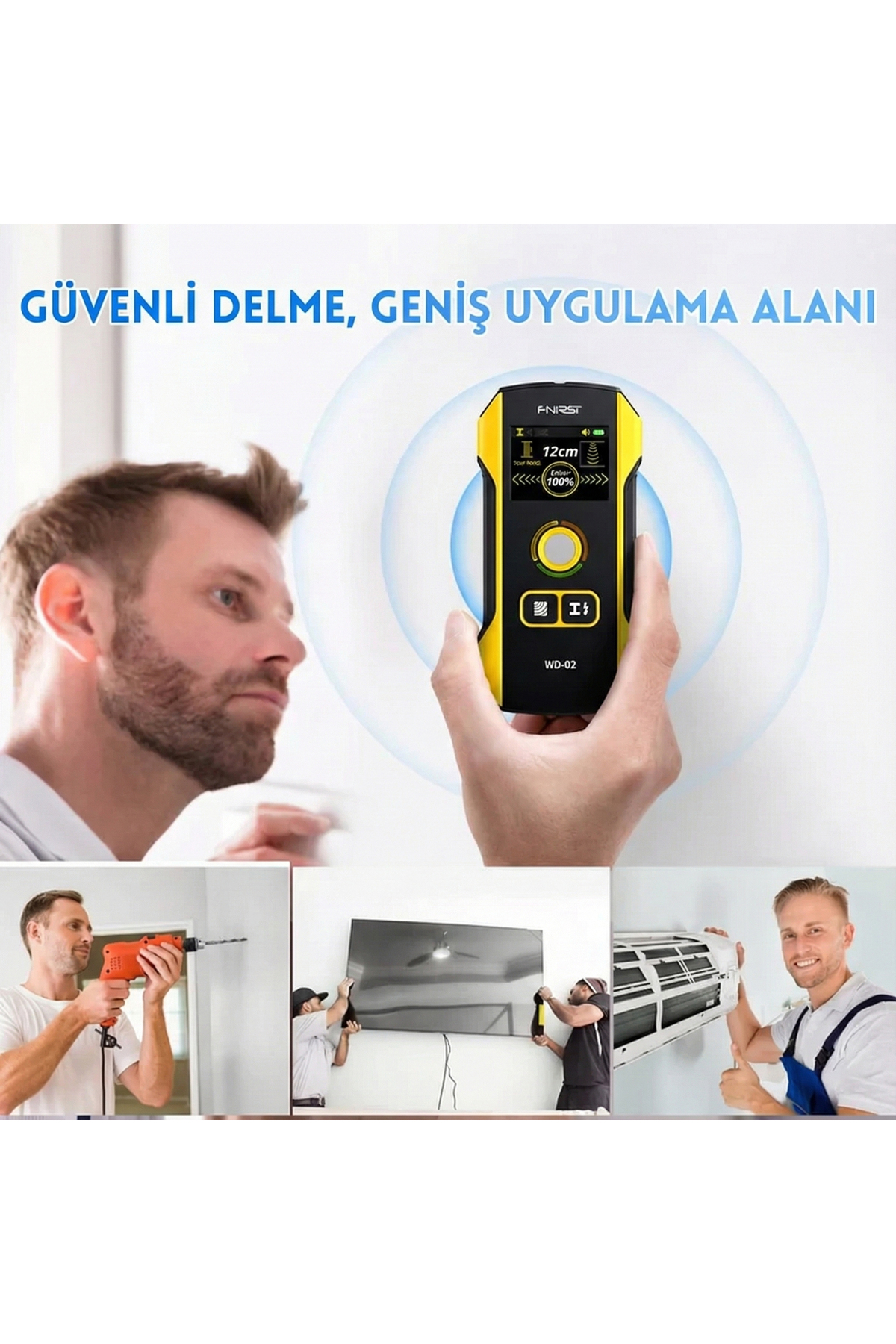 WD-02 Metal Dedektörü Duvar Tarayıcı