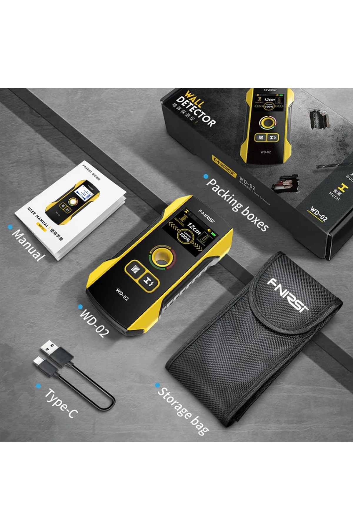 WD-02 Metal Dedektörü Duvar Tarayıcı