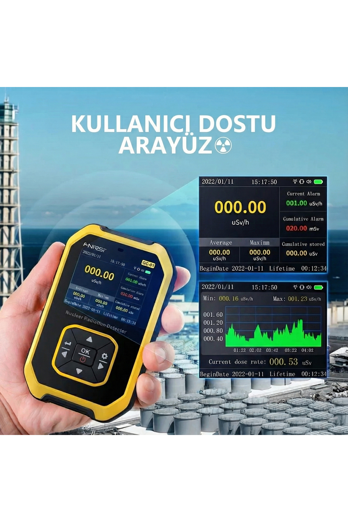 GC-01 Radyasyon Dedektörü - SARI
