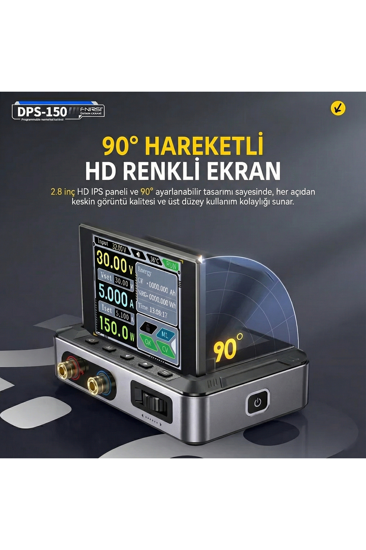 FNIRSI DPS-150 Programlanabilir Mini Taşınabilir DC Güç Kaynağı