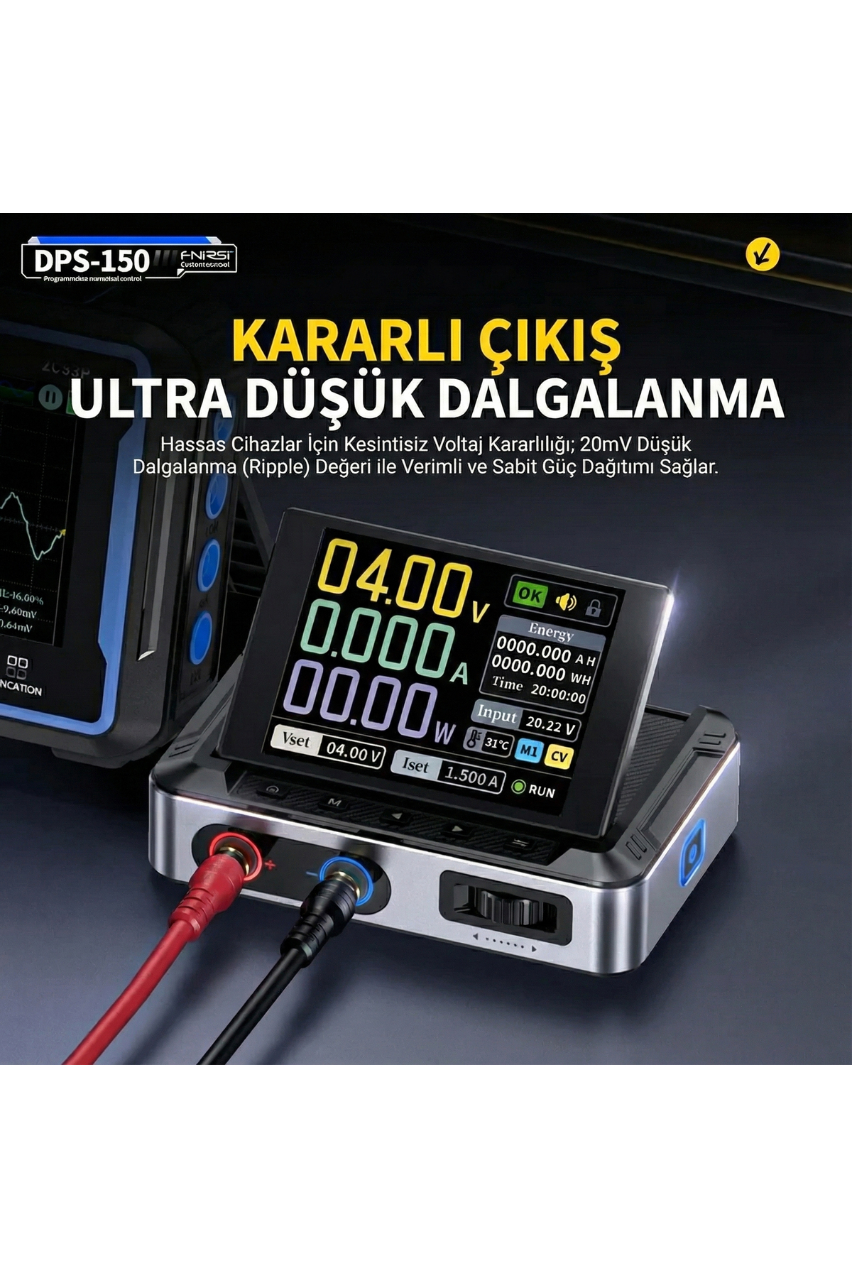 FNIRSI DPS-150 Programlanabilir Mini Taşınabilir DC Güç Kaynağı