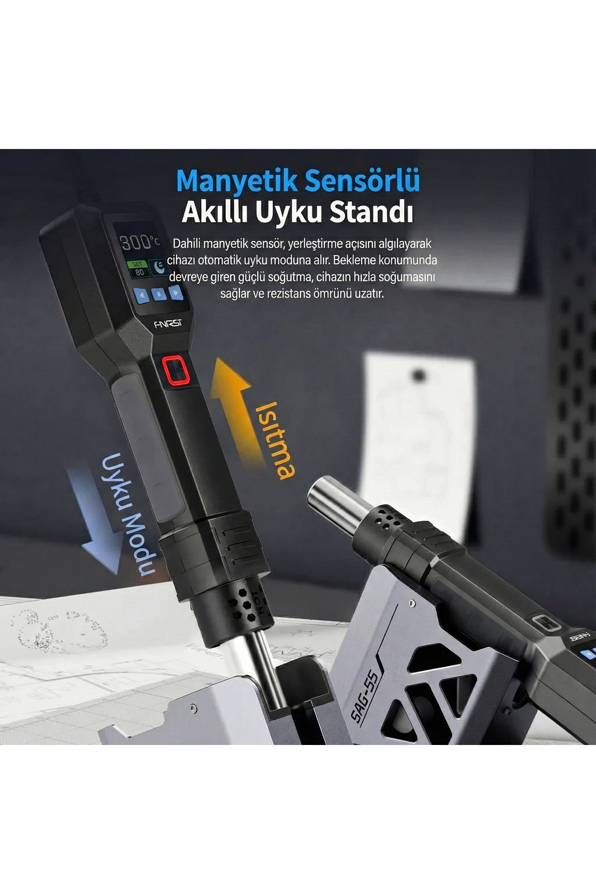 SAG-55 High-end configuration(pro) Akıllı Sıcak Hava Tabancası (550W)