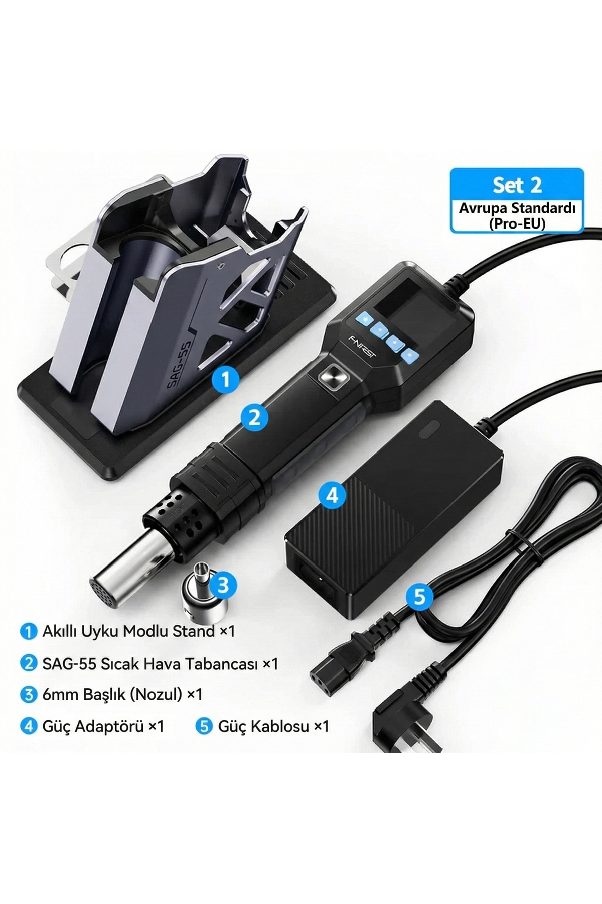 SAG-55 High-end configuration(pro) Akıllı Sıcak Hava Tabancası (550W)
