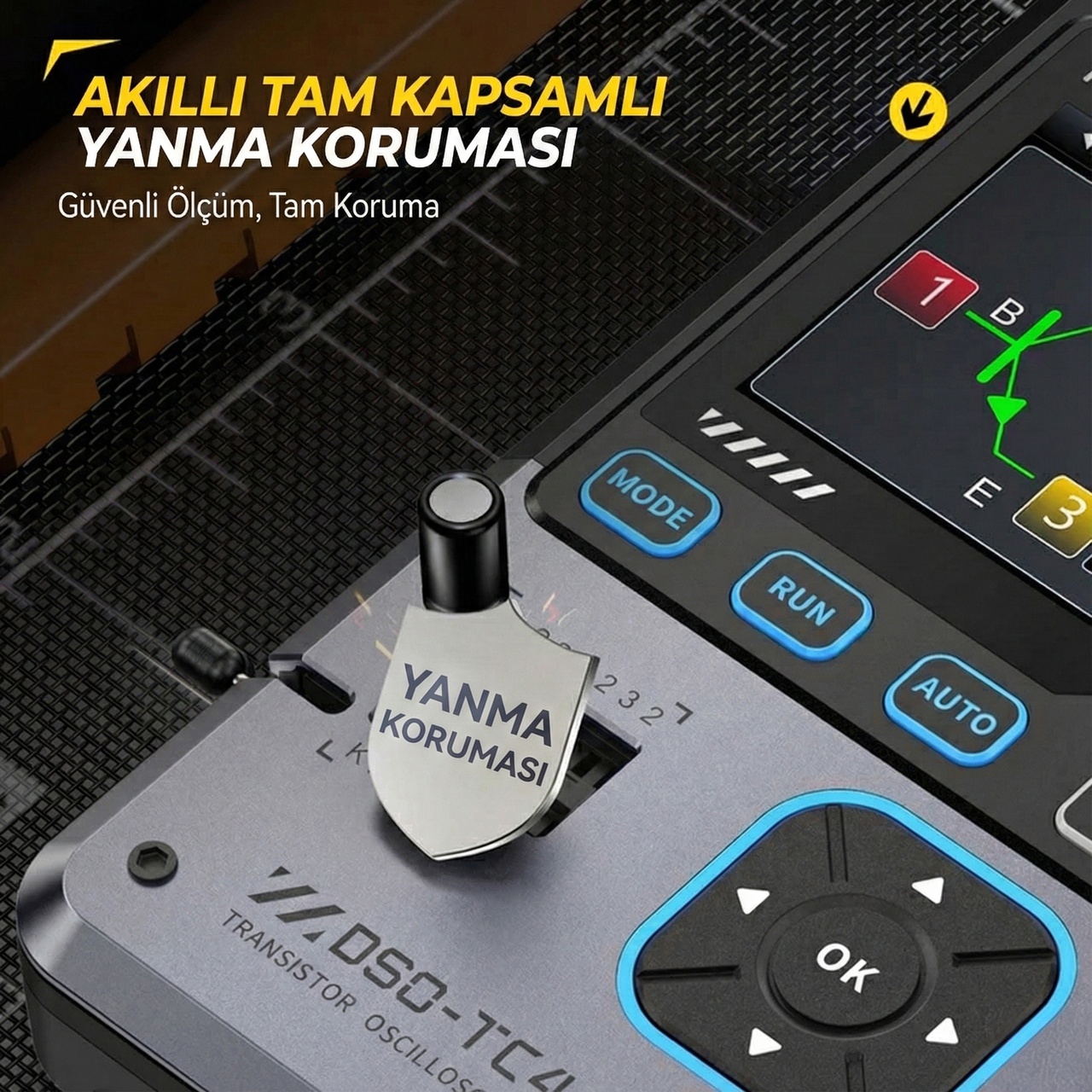 DSO-TC4 10MHz 48MS/s 3in1 Osiloskop Transistör Test ve Sinyal Jeneratörü