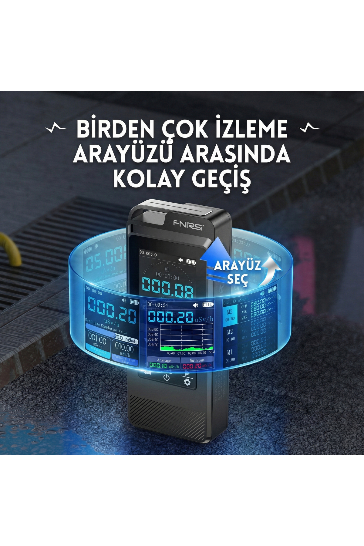 GC-02 Geiger Sayacı Nükleer Radyasyon Test Cihazı