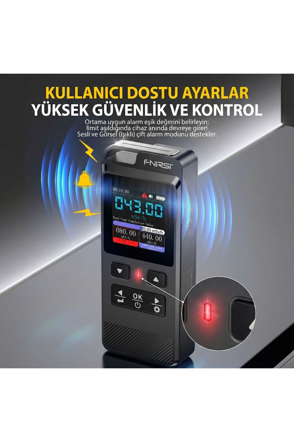 GC-02 Geiger Sayacı Nükleer Radyasyon Test Cihazı