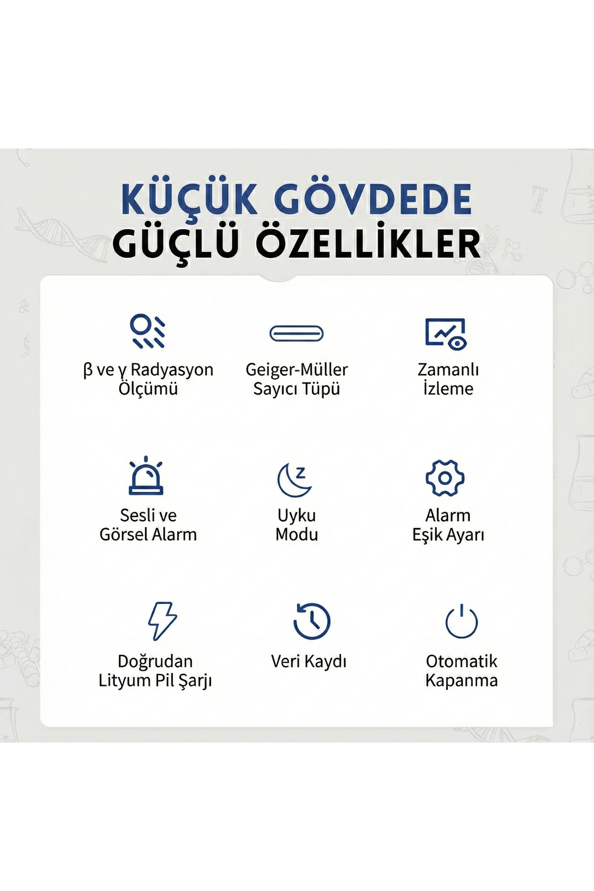 GC-02 Geiger Sayacı Nükleer Radyasyon Test Cihazı