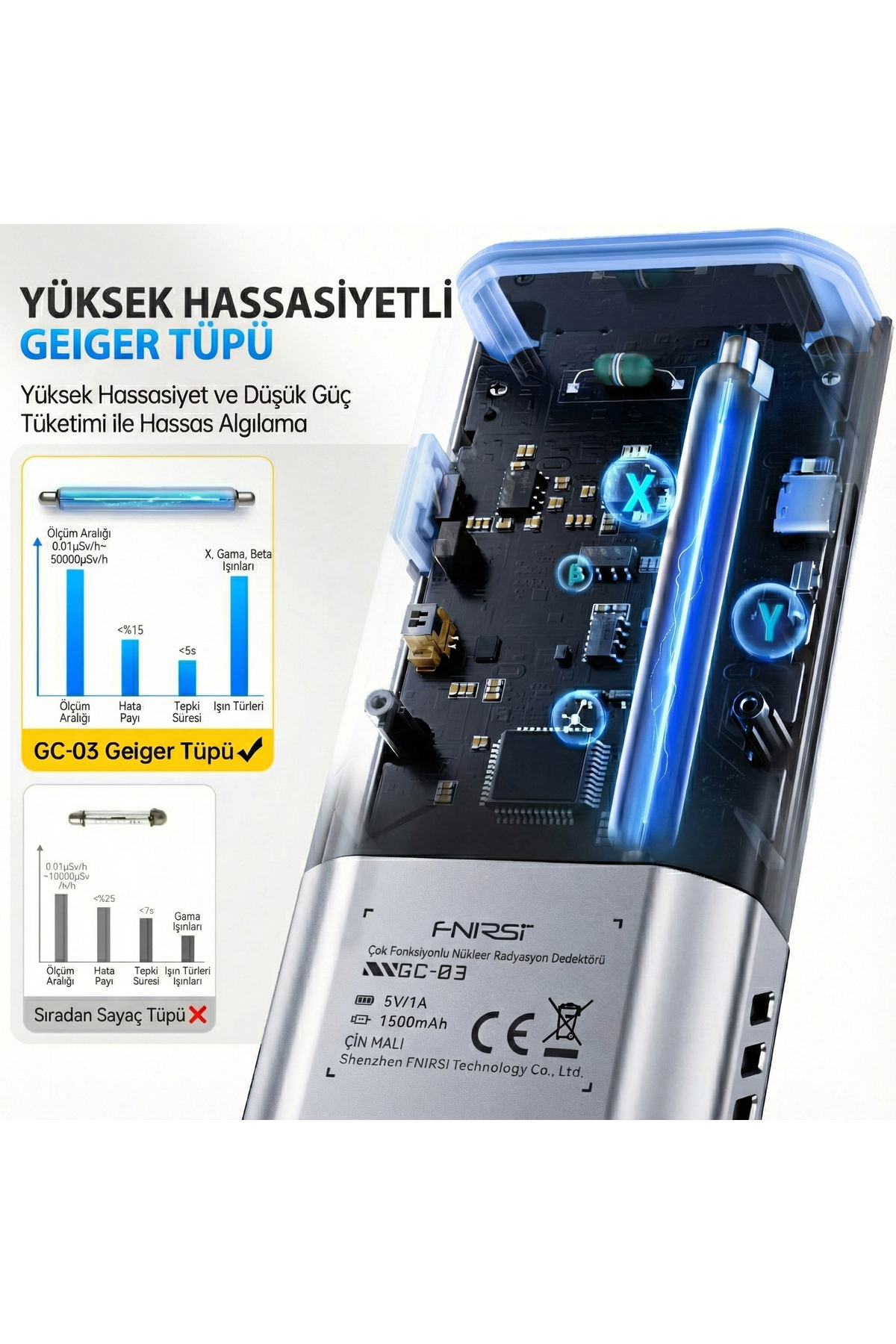 GC-03 Çok Fonksiyonlu Radyasyon Dedektörü