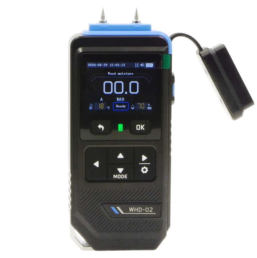 FNIRSI WHD-02 İğneli Ahşap Nem Ölçer (7 Mod, Sıcaklık ve Nem Göstergeli)