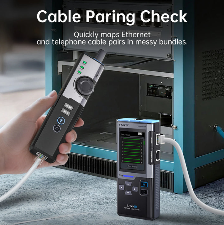 FNIRSI LPM-10A Çok Fonksiyonlu Ağ Kablosu Test Cihazı ve Kablo Bulucu (PoE + NCV)