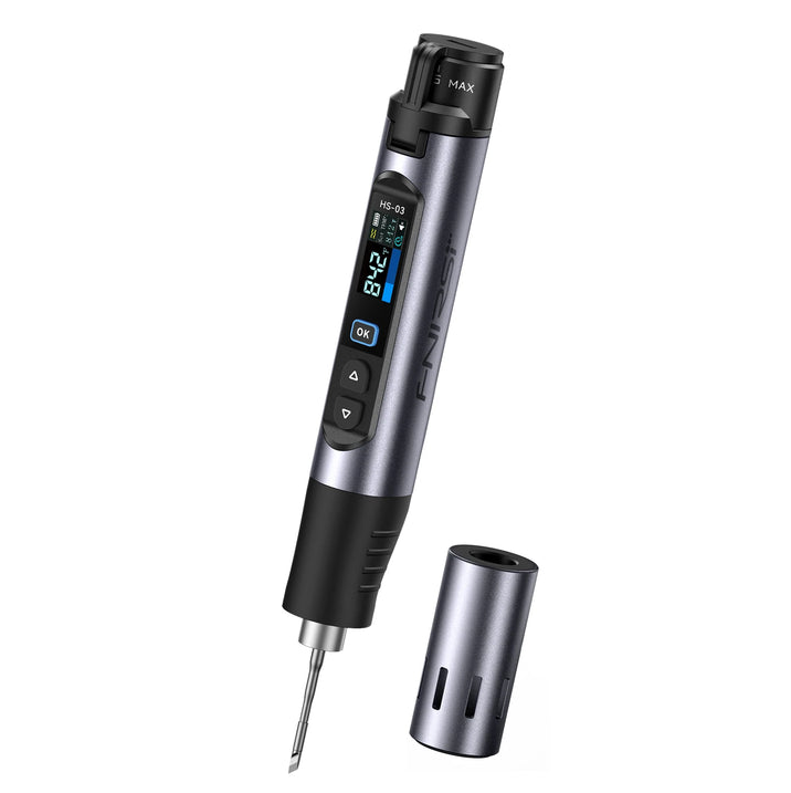 FNIRSI HS-03 Kablosuz Şarjlı Kalem Havya (2600mAh Değiştirilebilir Pil, 100-450°C)