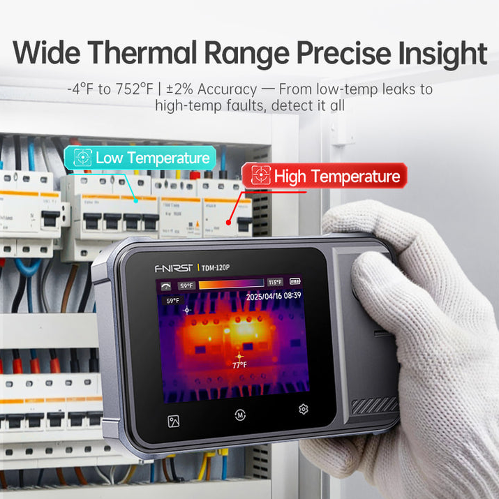 FNIRSI TDM-120 Termal Kamera (120x90 IR, 25Hz, Dokunmatik Ekran)