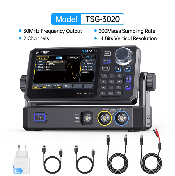 FNIRSI TSG3020 2 Kanallı 30MHz DDS Fonksiyon ve Keyfi Dalga Formu Jeneratörü