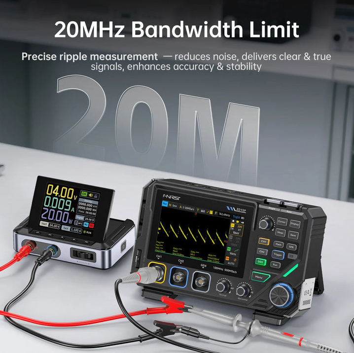 FNIRSI 2D15P 3'ü 1 Arada Masaüstü 2 Kanallı 100MHz Fosfor Osiloskop + Multimetre