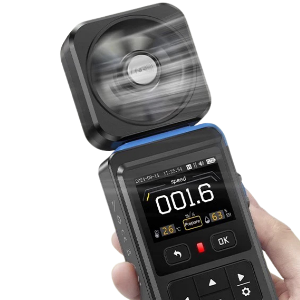 FNIRSI FAM-02 3'ü 1 Arada Dijital Anemometre (Rüzgar Hızı, Sıcaklık, Nem)