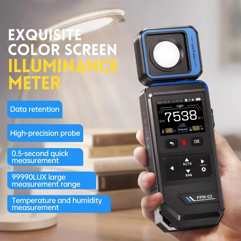 FNIRSI FPM-02 Dijital Lüksmetre 0-99990 Lux (180° Dönen Problu)