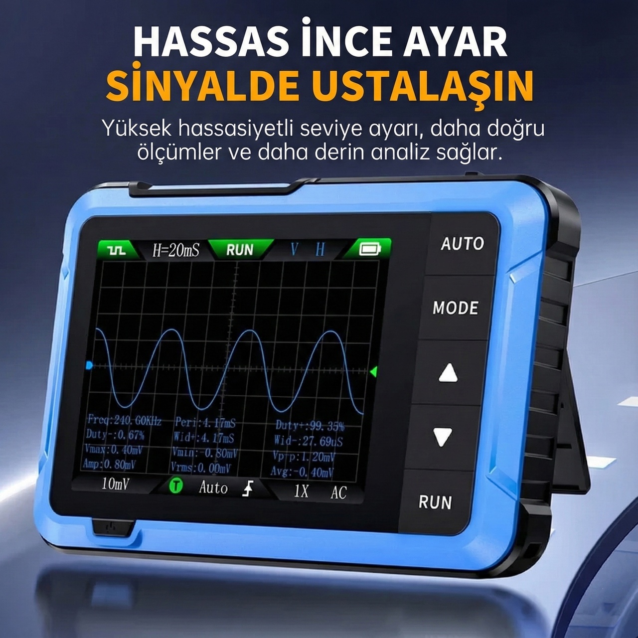 DSO510 Mini El Tipi Dijital Osiloskop + Sinyal Jenaratörü
