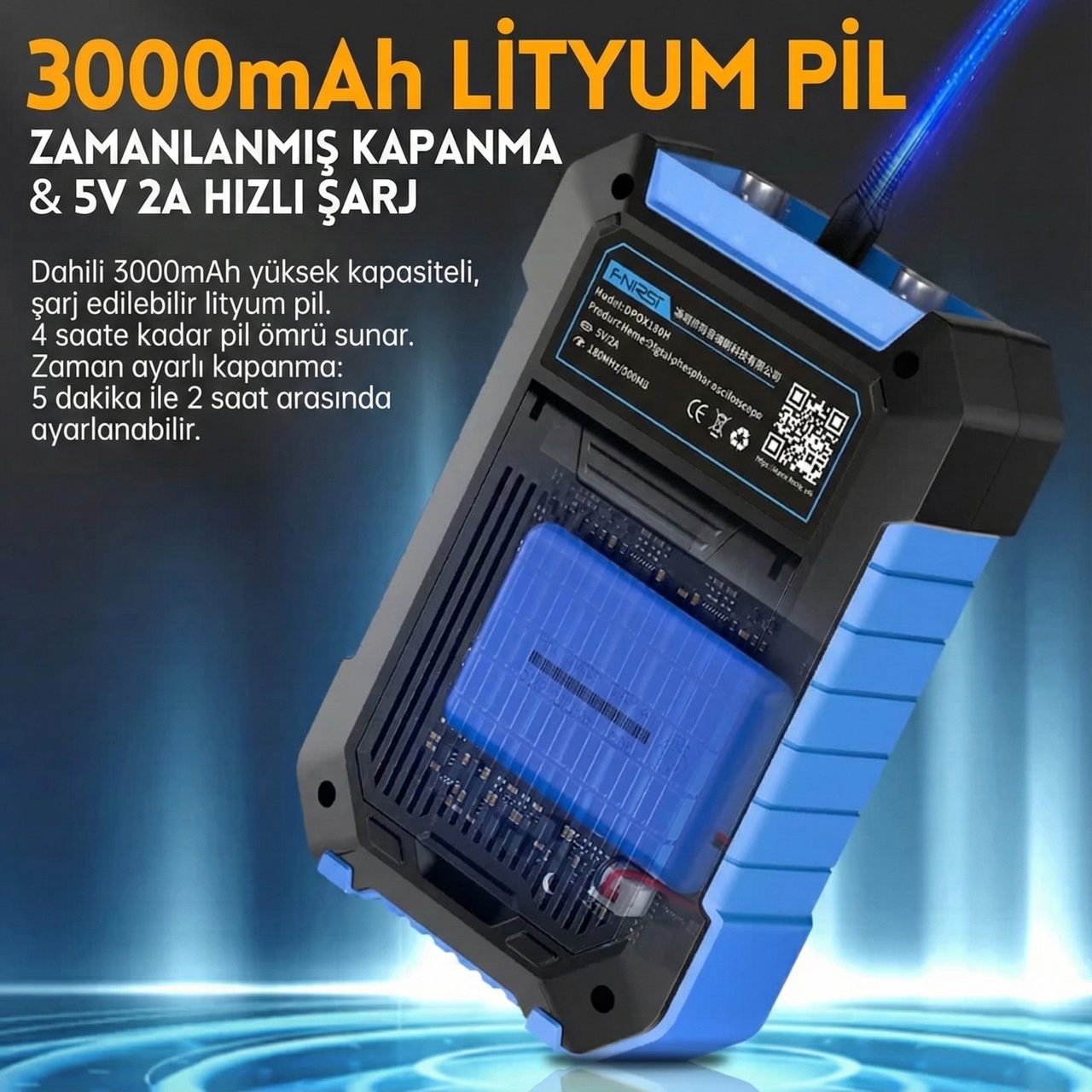 DPOX180H 2x180mhz - 3DB 50000wfms/s Dijital Osiloskop + 20mhz Sinyal Jeneratörü