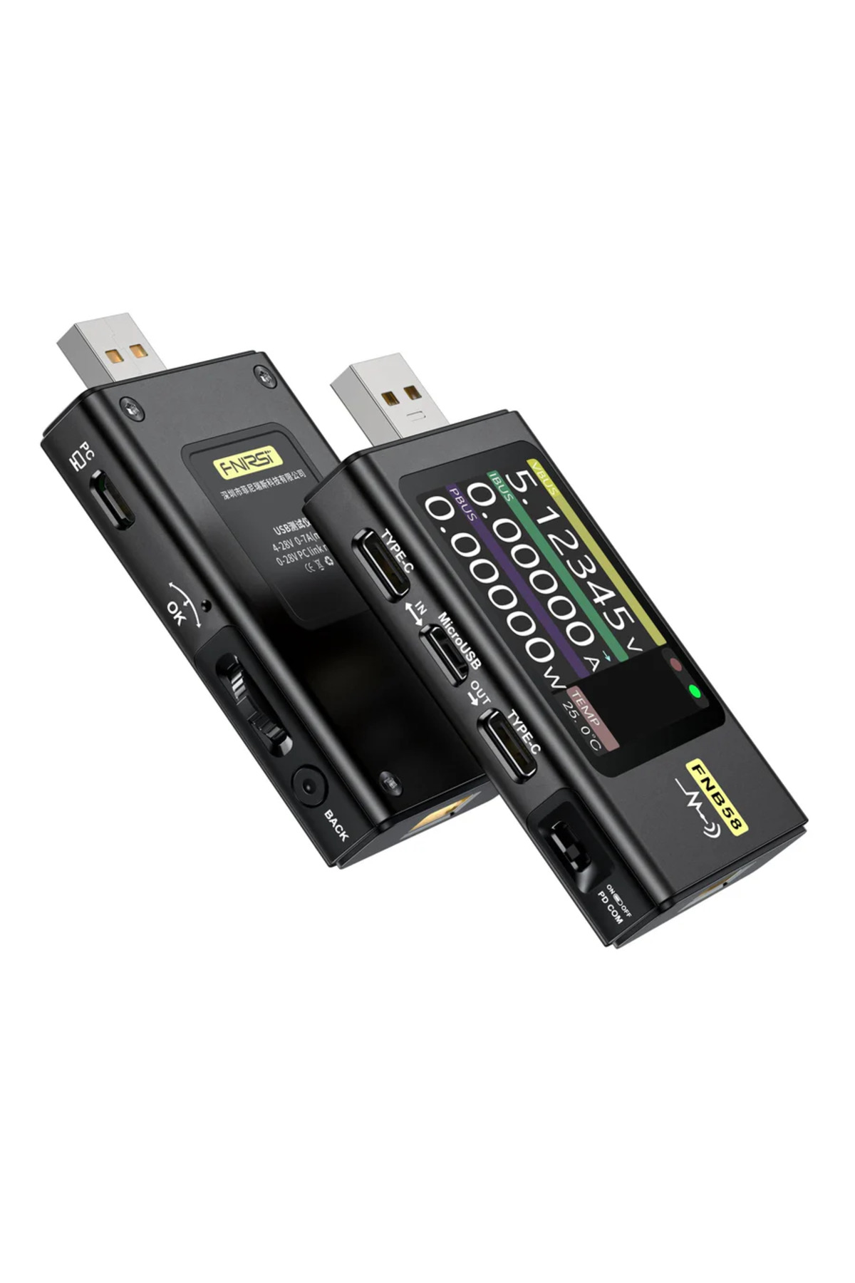 FNIRSI FNB58 Ampermetre Akım ve Voltmetre USB Test Cihazı