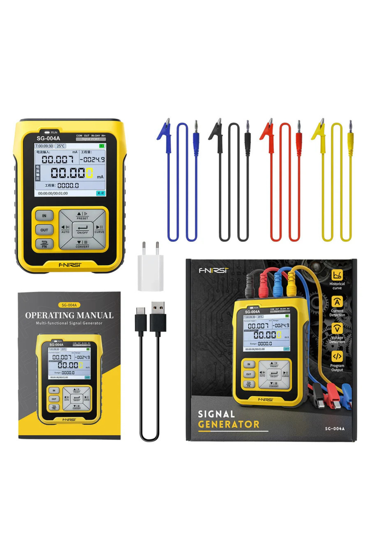 SG-004A 4-20mA Taşınabilir Çok Fonksiyonlu Mini Sinyal Jeneratörü