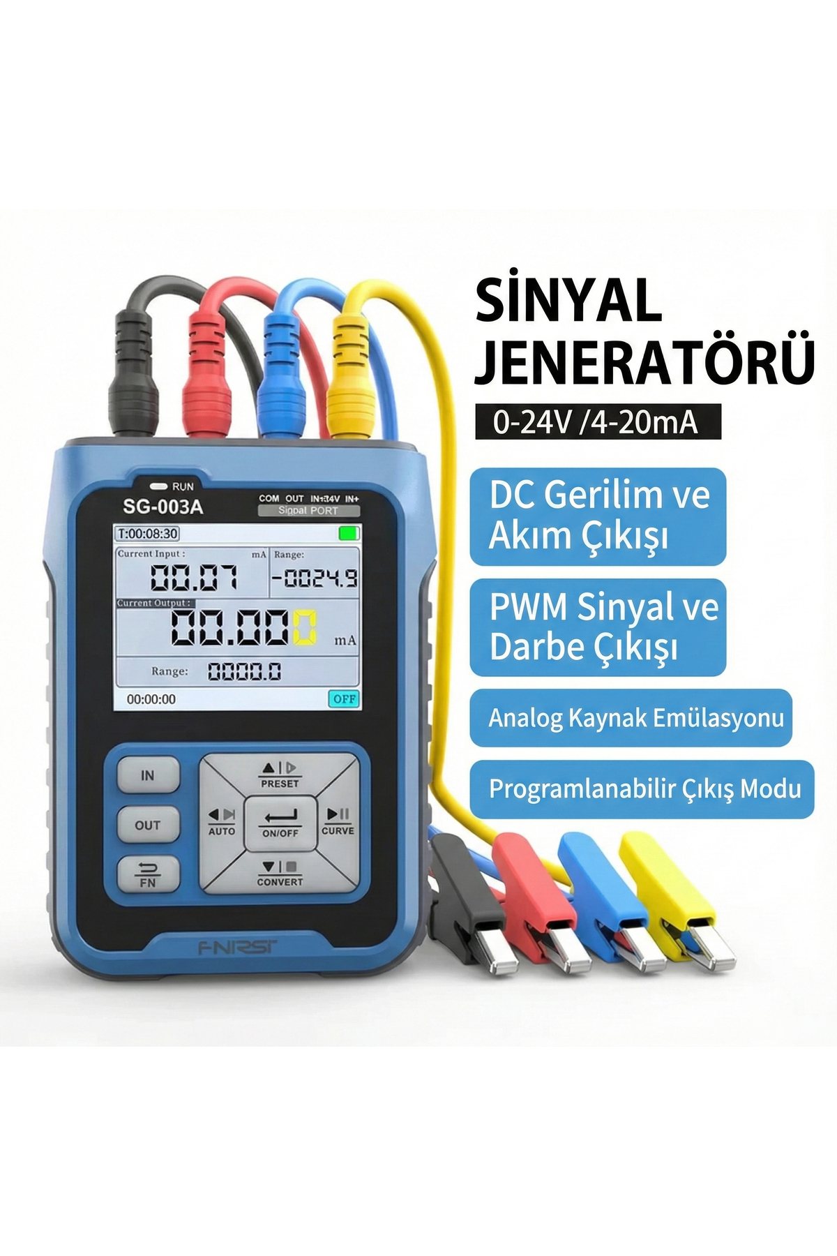 SG-003A 0-10V Ayarlanabilir Akım Gerilimi Simülatörü ve Sinyal Jeneratörü