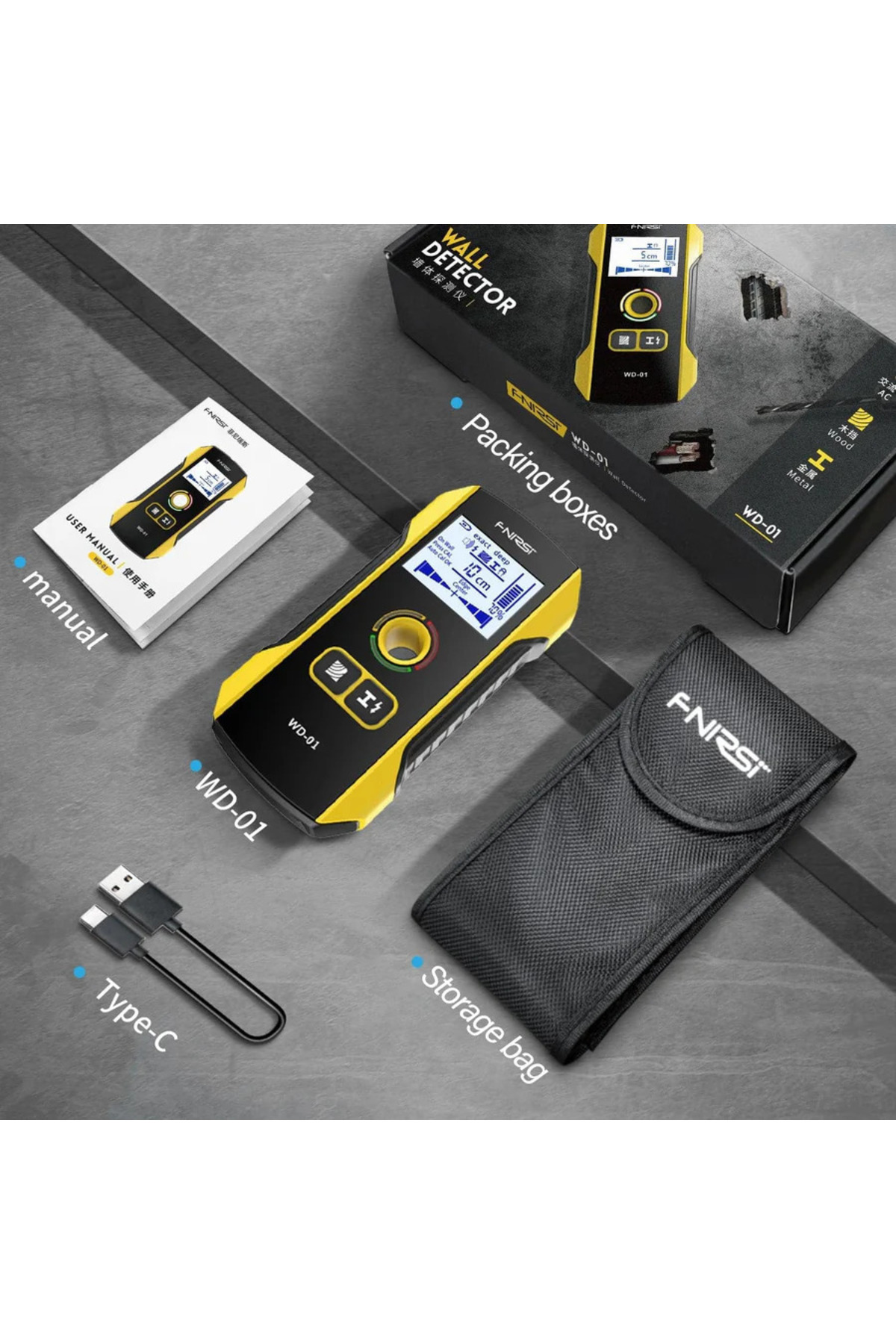 WD-01 Metal Dedektörü Duvar Tarayıcı