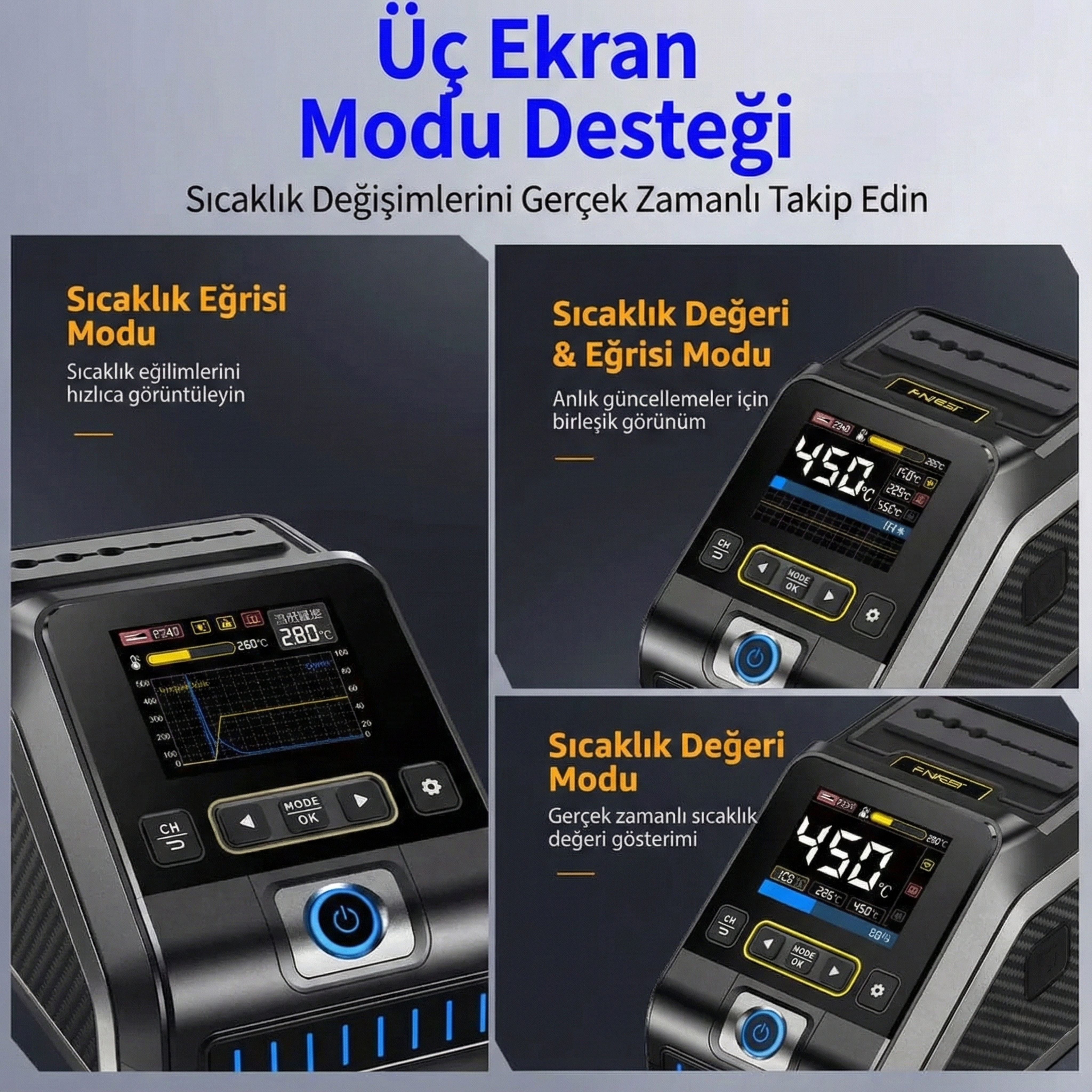 FNIRSI DWS-200 F210 Standart Lehimleme İstasyonu