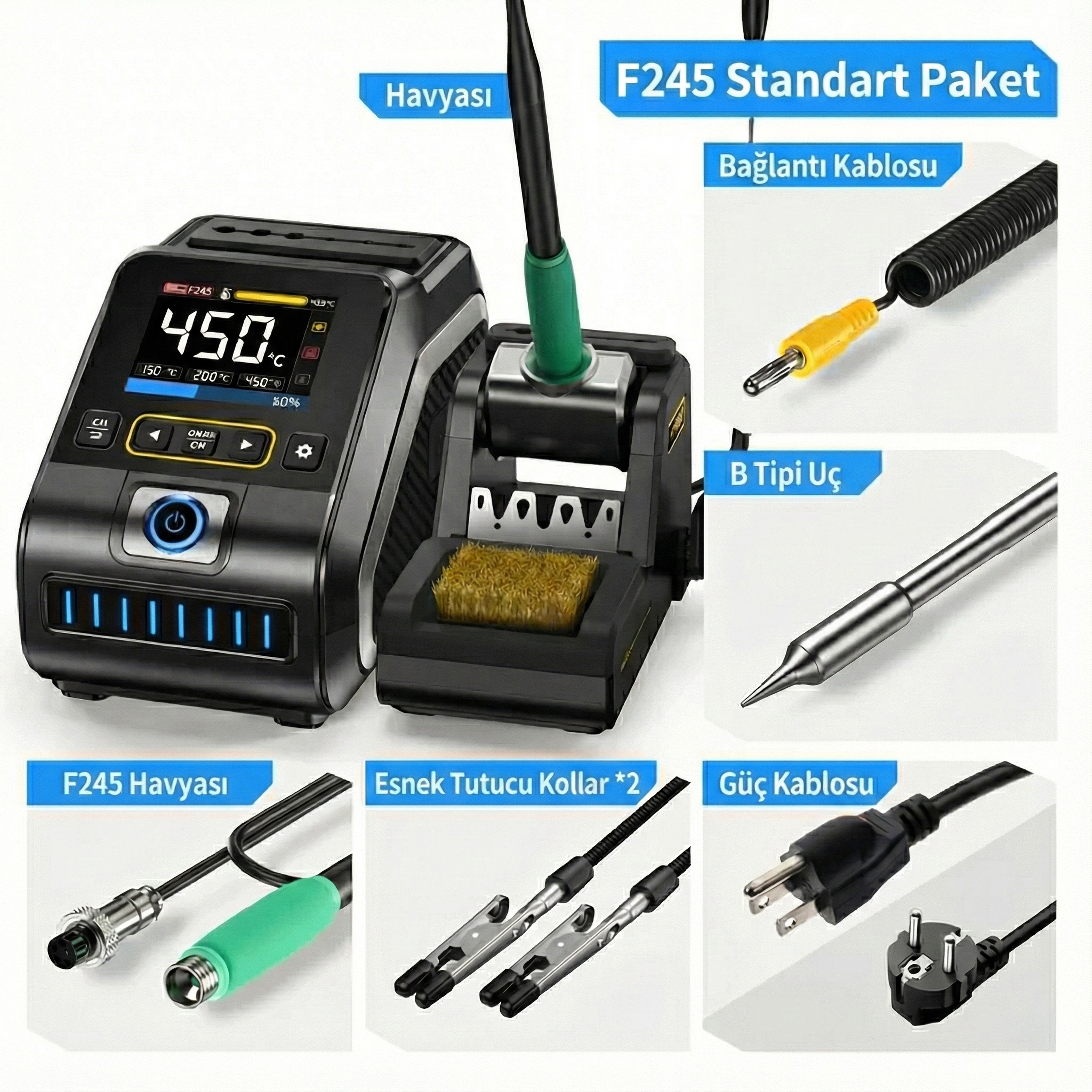 FNIRSI DWS-200 F245 Standart Lehimleme İstasyonu