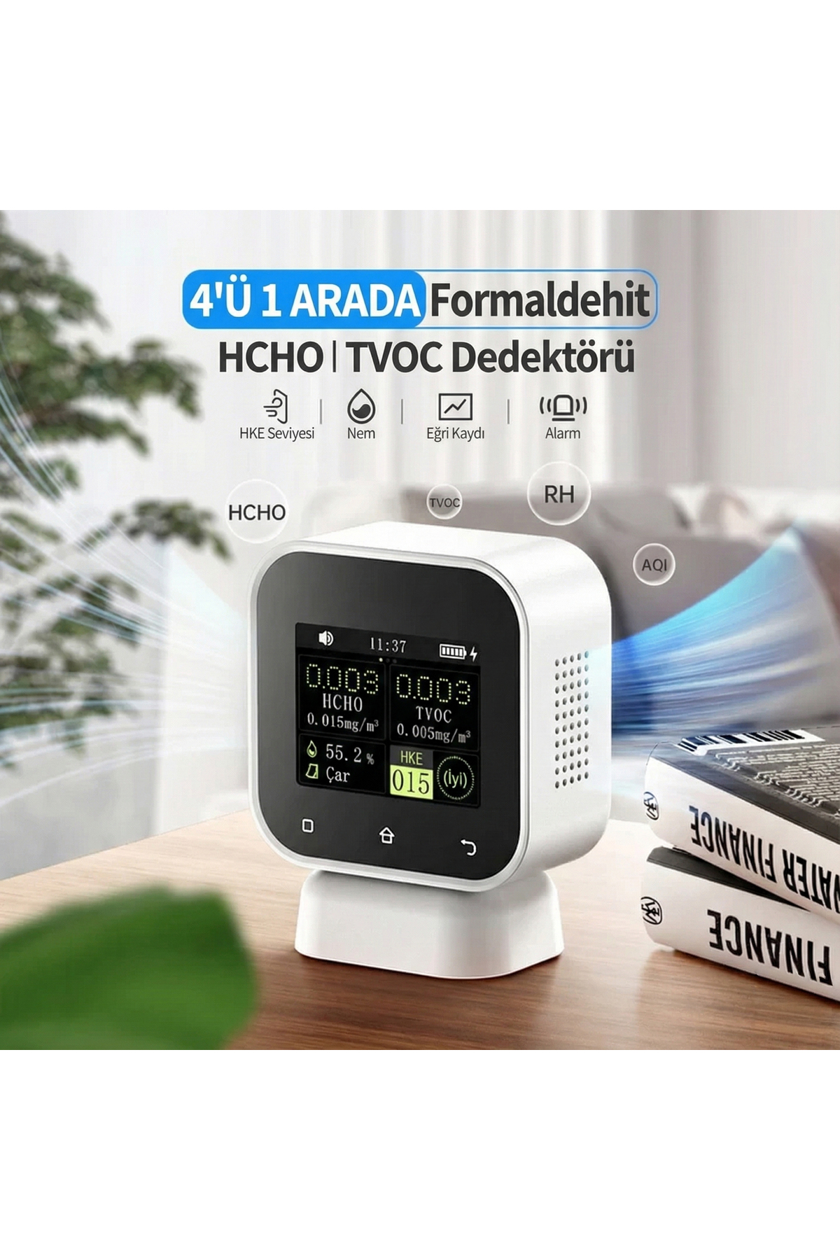 SFD-02 4'ü 1 Arada Dokunmatik Hava Kalitesi Ölçüm Cihazı