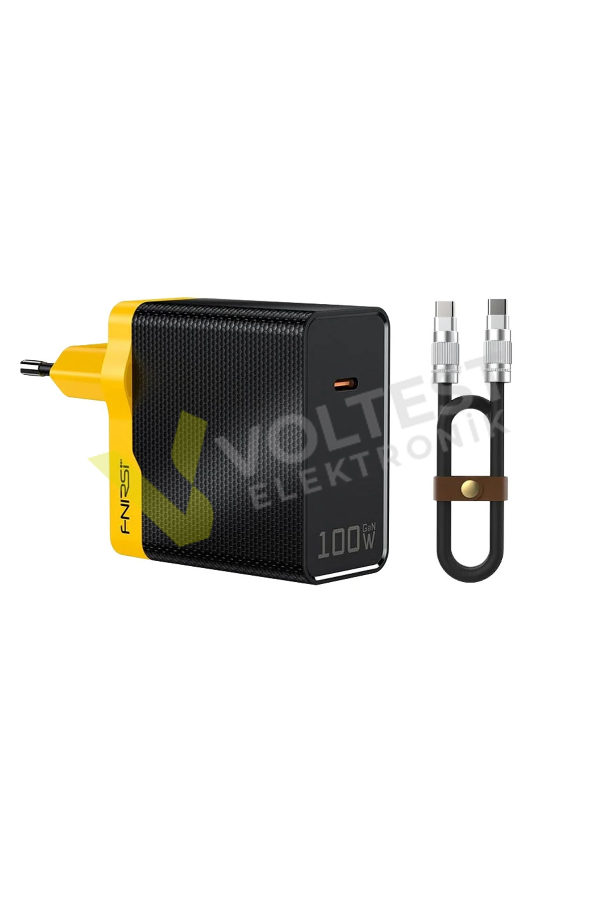 FNIRSI 100W GaN 3 Portlu Hızlı Şarj Adaptörü + 100W Type-C Kablo Seti (1.2m)