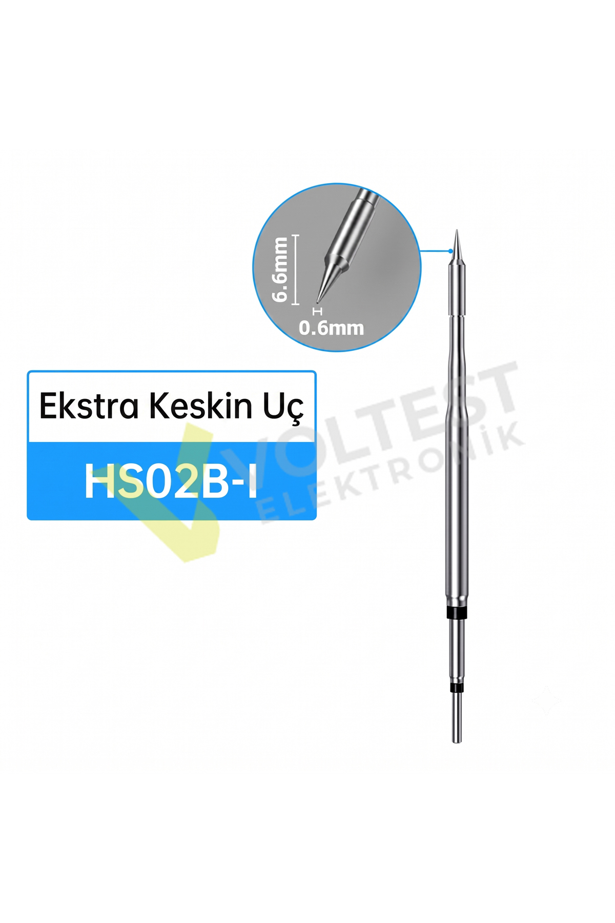 FNIRSI HS02B-I İnce Uçlu Havya Ucu (F210 Uyumlu, HS-02B için)