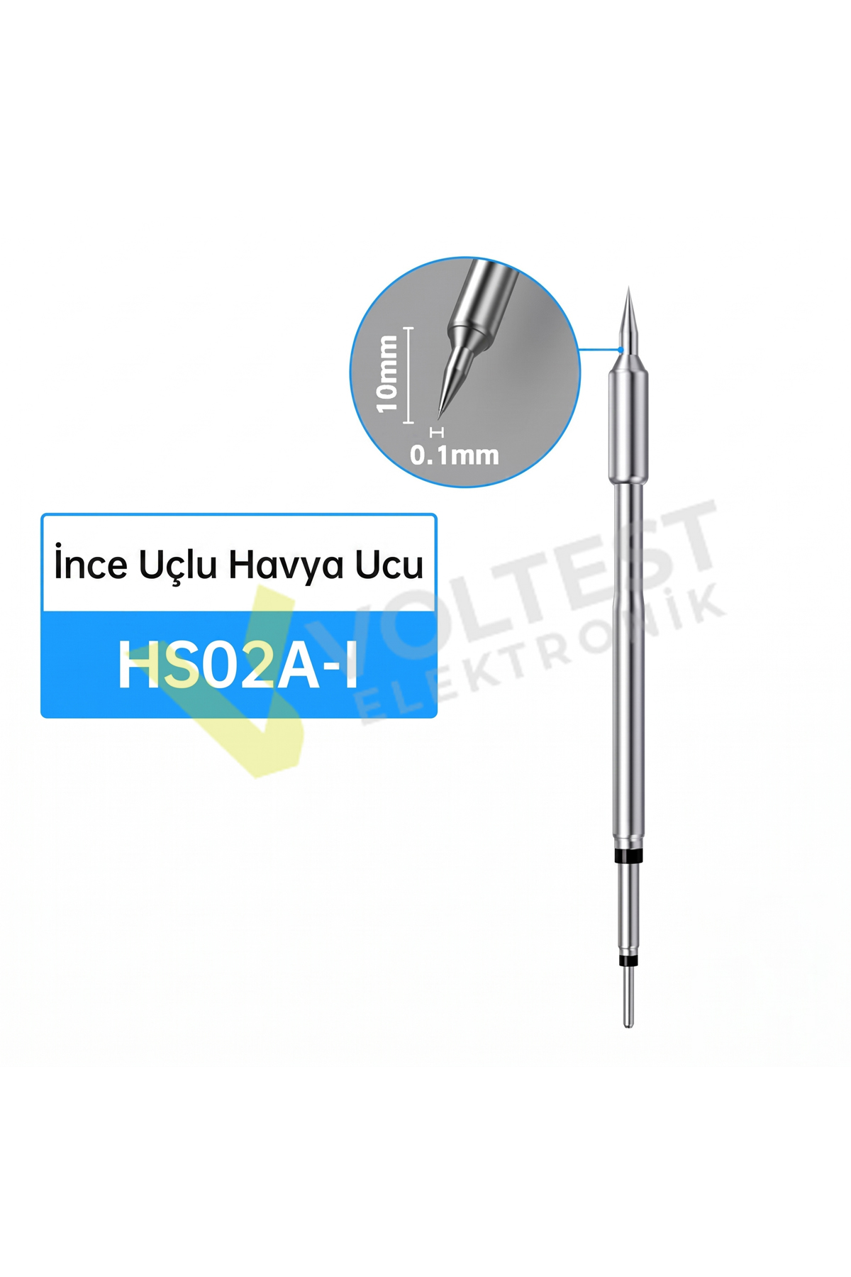 FNIRSI HS02A-I İnce Uçlu Havya Ucu (F245 Uyumlu, HS-02A için)