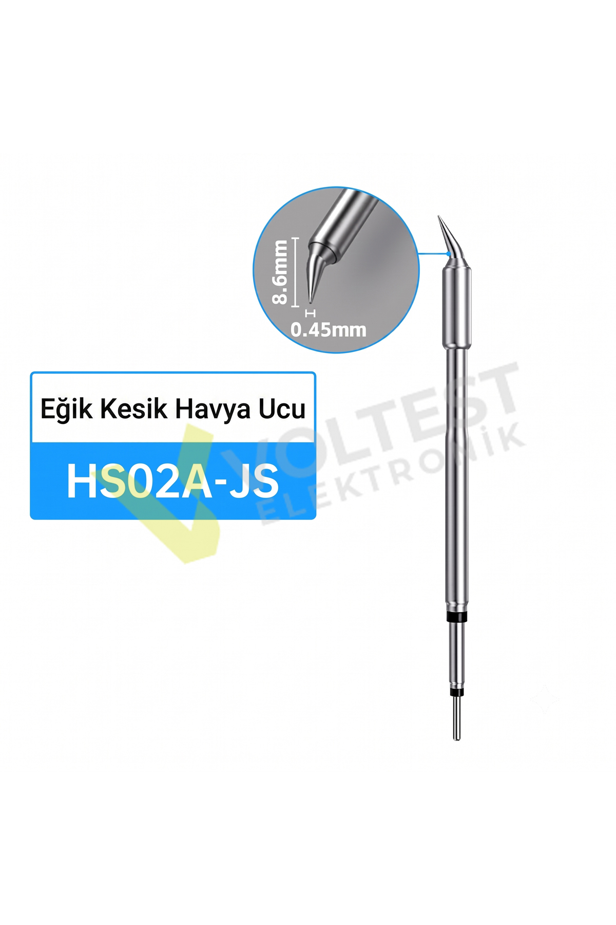 FNIRSI HS02A-JS Eğik Kesik Havya Ucu (F245 Uyumlu, HS-02A için)