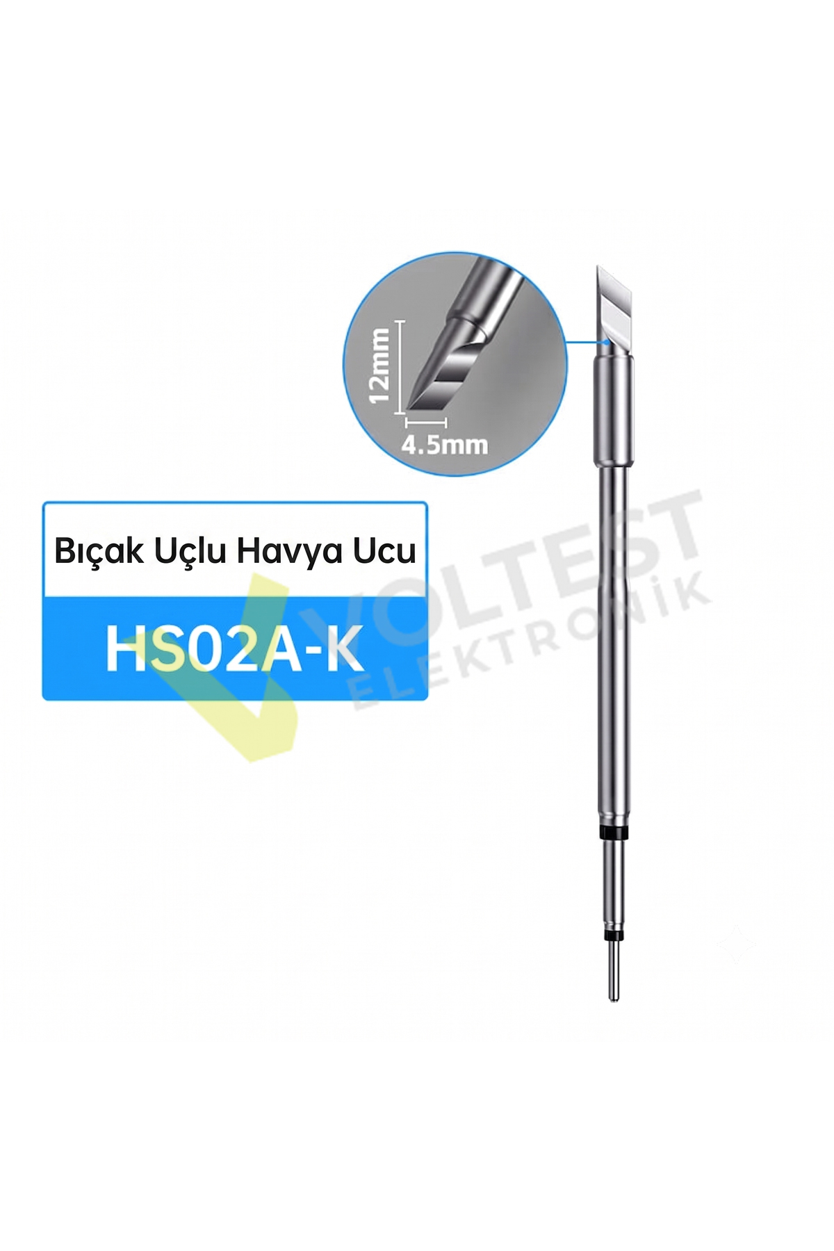 FNIRSI HS02A-K Bıçak Uçlu Havya Ucu (F245 Uyumlu, HS-02A için)