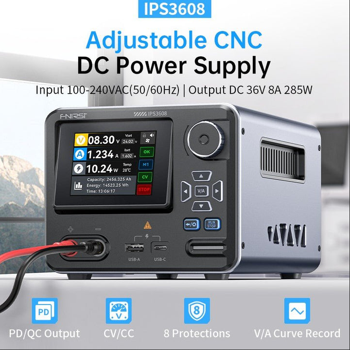 FNIRSI IPS3608 0-36V 8A 285W Programlanabilir AC-DC Ayarlanabilir Güç Kaynağı