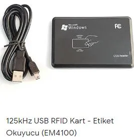 125khz USB RFID KART -ETİKET OKUYUCU