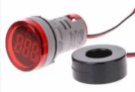 22mm Dijital Voltmetre-Ampermetre AC 60-500V 0-100A KIRMIZI