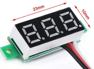 MİNİ VOLTMETRE 3 CABLE RED 0.28