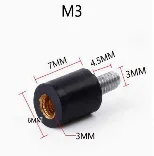 M3 Shock Absorber Damper Female-Male 4 pieces