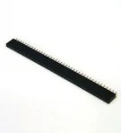 1x40 180 Degree Female Pin Header 
102mm genişliğinde 11.5mm yüksekliğinde 2pin arası 2.54mm