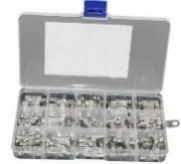Glass Fuse Set 5x20 mm 150 Pieces 15 Types 250v in transparent box
